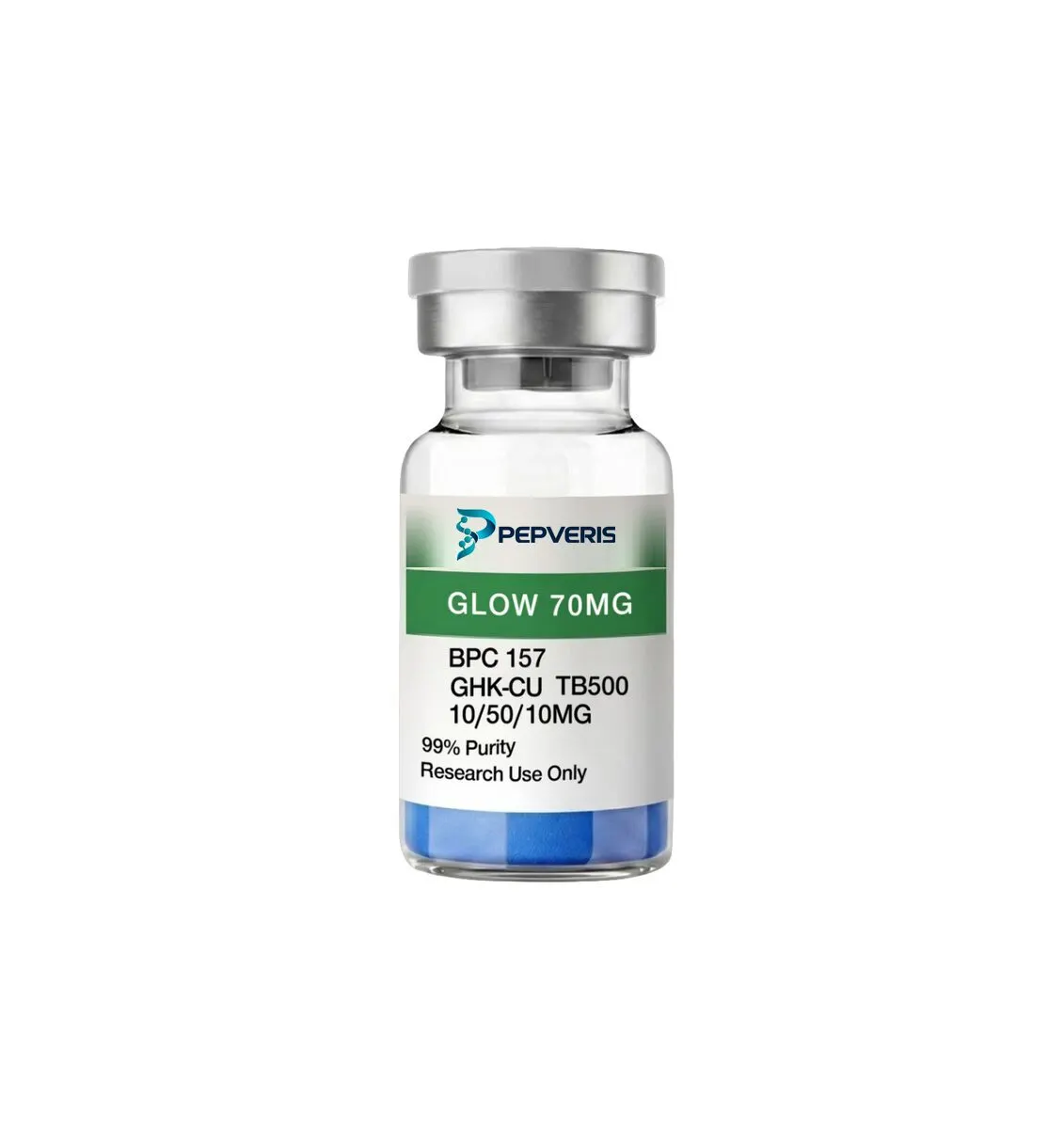 GLOW research peptide blend vial